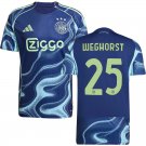 adult & kids Ajax Soccer Uniform 25 Wout Weghorst Jersey 2526 Away Activewear Blue Shirt