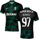 adult & kids Sporting Lisbon Soccer Uniform 97 Luis Suárez Jersey 2526 Fifth Activewear Green Shirt