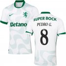 adult & kids Sporting Lisbon Soccer Uniform 8 Pedro Gonçalves Jersey 2526 Fourth Activewear White