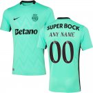 adult & kids Sporting Lisbon Soccer Uniform 00 Custom name number Jersey 2526 Third Shirt Green
