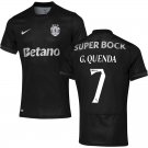 adult & kids Sporting Lisbon Soccer Uniform 7 Geovany Quenda Jersey 2526 Away Activewear Black