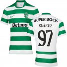 adult & kids Sporting Lisbon Soccer Uniform 97 Luis Suárez Jersey 2526 Home Activewear Green Shirt