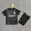 youth Sporting Lisbon Soccer Uniform suit Blank Jersey set 2526 kids Away Activewear Black kit