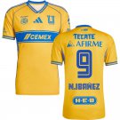 adult & kids Tigres Soccer Uniform 9 Nicolas Ibañez Jersey 2526 Home Activewear Yellow Shirt