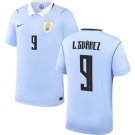 adult & kids Uruguay National Soccer Uniform 9 Luis Suarez Jersey Home 2026 Activewear Blue Shirt
