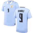 adult & kids Uruguay National Soccer Uniform 9 Darwin Nunez Jersey Home 2026 Activewear Blue Shirt