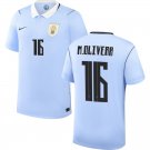 adult & kids Uruguay National Soccer Uniform 16 Mathias Olivera Jersey Home 2026 Activewear Blue