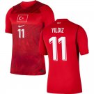 adult & kids Turkey National Soccer Uniform 11 Kenan Yildiz Jersey Home 2026 Activewear Red Shirt