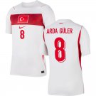 adult & kids Turkey National Soccer Uniform 8 Arda Güler Jersey Away 2026 Activewear White Shirt