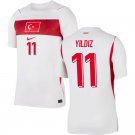 adult & kids Turkey National Soccer Uniform 11 Kenan Yildiz Jersey Away 2026 Activewear White Shirt