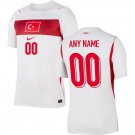 adult & kids Turkey National Soccer Uniform 00 Custom name number Jersey Away 2026 Shirt White