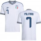 adult & kids Italy National Soccer Uniform 7 Matteo Politano Jersey Away 2026 Activewear White Shirt