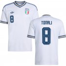 adult & kids Italy National Soccer Uniform 8 Sandro Tonali Jersey Away 2026 Activewear White Shirt