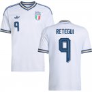 adult & kids Italy National Soccer Uniform 9 Mateo Retegui Jersey Away 2026 Activewear White Shirt