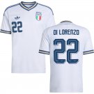 adult & kids Italy National Soccer Uniform 22 Giovanni Di Lorenzo Jersey Away 2026 Activewear White