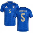 adult & kids Italy National Soccer Uniform 5 Manuel Locatelli Jersey Home 2026 Activewear Royal