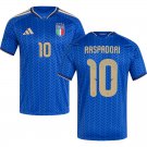 adult & kids Italy National Soccer Uniform 10 Giacomo Raspadori Jersey Home 2026 Activewear Royal