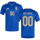 adult & kids Italy National Soccer Uniform 00 Custom name number Jersey Home 2026 Activewear Royal