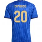 adult & kids Italy National Soccer Uniform 20 Andrea Cambiaso Jersey Home 2026 Activewear Royal
