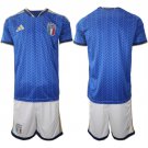 adult & kids Italy National Soccer Uniform suit Blank Jersey set Home 2026 Activewear Royal kit
