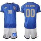 adult & kids Italy National Soccer Uniform suit 00 Custom name number Jersey set Home 2026 Royal kit