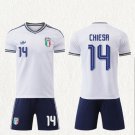 adult & kids Italy National Soccer Uniform suit 14 Federico Chiesa Jersey set Away 2026 White kit