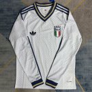 adult unisex Italy National Soccer Uniform Blank Jersey Away Long sleeve 2026 Activewear White Shirt