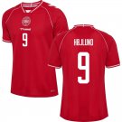 adult unisex Denmark National Soccer Uniform 9 Rasmus Højlund Jersey Home 2026 Activewear Red Shirt