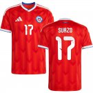 adult & kids Chile National Soccer Uniform 17 Gabriel Suazo Jersey Home 2026 Activewear Red Shirt