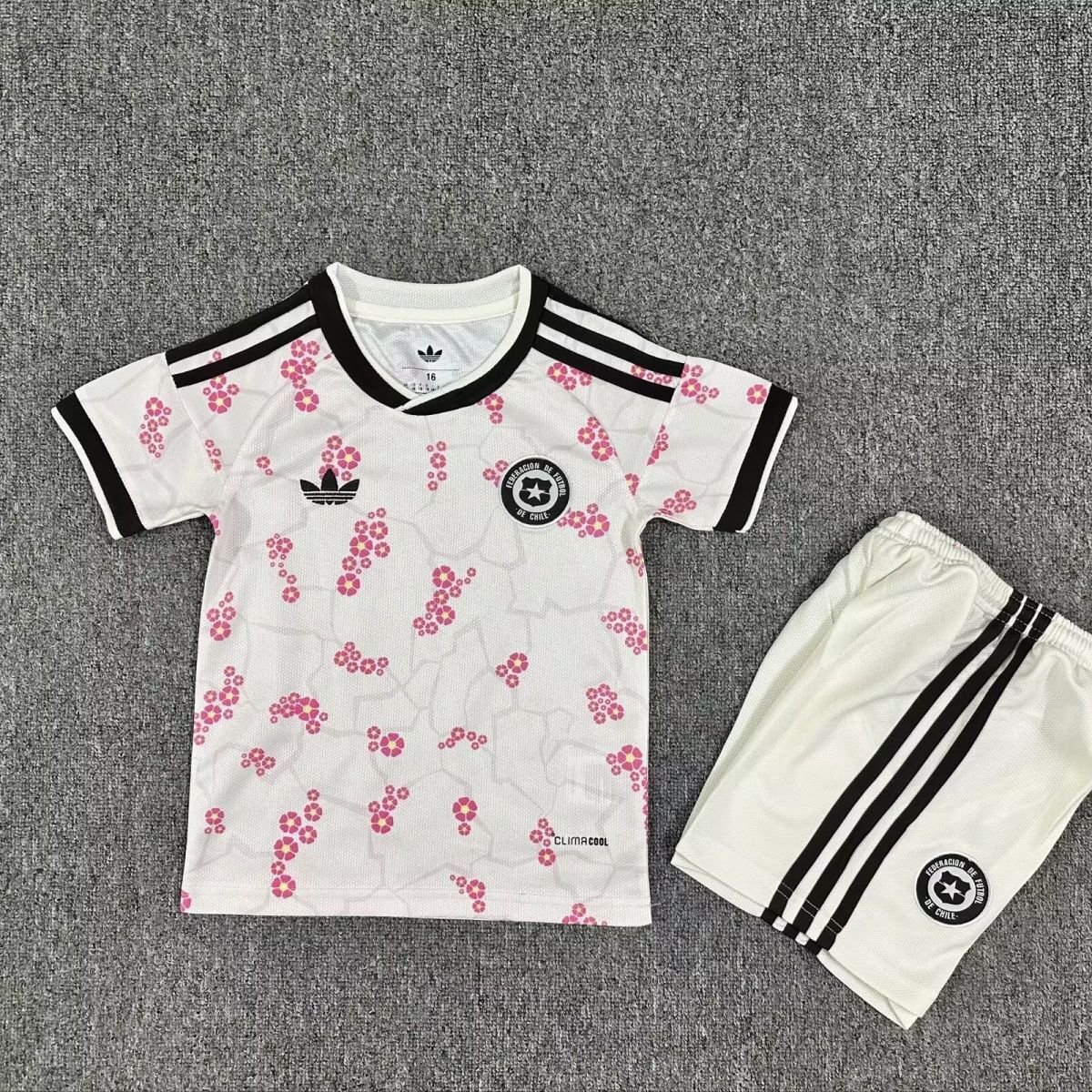 youth Chile National Soccer Uniform suit Blank Jersey set Away 2026 kids Activewear White Shirt kit