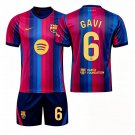 adult & kids Barcelona Soccer Uniform suit 6 GAVI Jersey set 2627 Home Activewear Royal Shirt kit