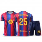 adult & kids Barcelona Soccer Uniform suit 25 Aubameyang Jersey set 2627 Home Activewear Royal kit
