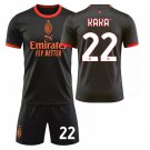 adult & kids AC Milan Soccer Uniform suit 22 KAKA' Jersey set 2627 Third Activewear Black Shirt kit
