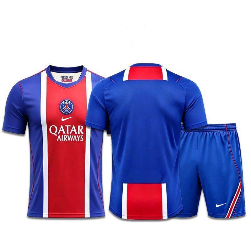 adult & kids Paris Saint-Germain Soccer Uniform suit Blank Jersey set 2627 Home Activewear Blue kit