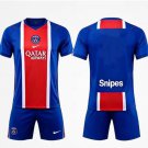 adult & kids Paris Saint-Germain Soccer Uniform suit Blank Jersey set 2627 Home Activewear Blue kit