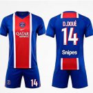 adult & kids Paris Saint-Germain Soccer Uniform suit 14 Désiré Doué Jersey set 2627 Home Blue kit