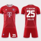 adult & kids Bayern Munchen Soccer Uniform suit 25 Thomas Müller Jersey set 2627 Home Shirt Red kit