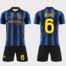 adult & kids Inter Milan Soccer Uniform suit 6 Stefan de Vrij Jersey set 2627 Home Shirt Blue kit