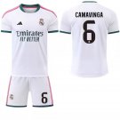 adult & kids Real Madrid Soccer Uniform suit 6 Eduardo Camavinga Jersey set 2627 Home White kit
