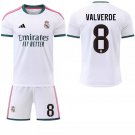 adult & kids Real Madrid Soccer Uniform suit 8 Federico Valverde Jersey set 2627 Home White kit