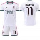 adult & kids Real Madrid Soccer Uniform suit 11 Rodrygo Jersey set 2627 Home Activewear White kit