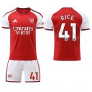 adult & kids Arsenal Soccer Uniform suit 41 Declan Rice Jersey set 2627 Home Activewear Red kit