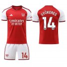 adult & kids Arsenal Soccer Uniform suit 14 Viktor Gyökeres Jersey set 2627 Home Activewear Red kit