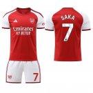 adult & kids Arsenal Soccer Uniform suit 7 Bukayo Saka Jersey set 2627 Home Activewear Red kit