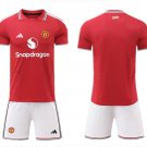 adult & kids Manchester United Soccer Uniform suit Blank Jersey set 2627 Home Activewear Red kit