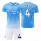 adult & kids Manchester City Soccer Uniform suit 4 Tijjani Reijnders Jersey set 2627 Home Blue kit