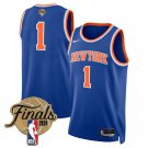 adult & youth New York Knicks Basketball Uniform #1 Jersey 2026 Finals Activewear Blue Shirt
