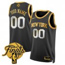 adult & youth New York Knicks Basketball Uniform 00 Custom name number Jersey 2026 Finals Black Gold