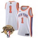 adult & youth New York Knicks Basketball Uniform #1 Jersey 2026 Finals Activewear White City Shirt
