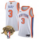 adult & youth New York Knicks Basketball Uniform 3 JOSH HART Jersey 2026 Finals Shirt White City